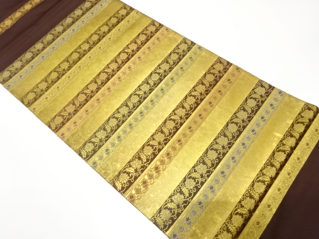 箔屋清兵衛　本金箔　名物裂間道織り出し　袋帯